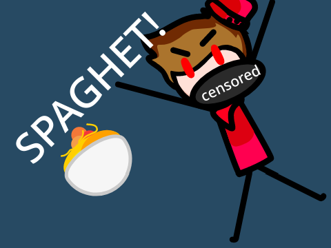 SOMEBODEH TOUCHA MAIH SPAGHETH!!