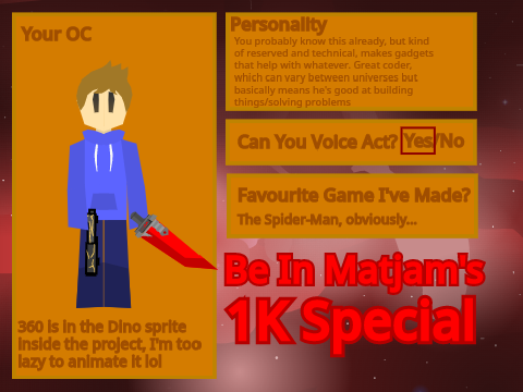 A dude in a blue hoodie wants to be in Matjam's 1k special