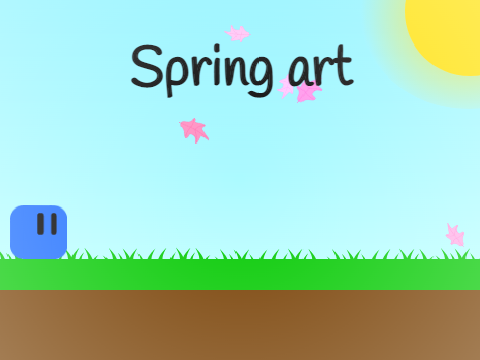 Art and Music - Spring scrolling platformer collab