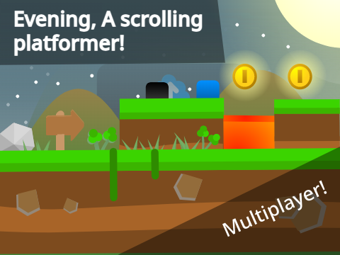 ✨Evening✨ ☁Multiplayer☁ Scrolling Platformer!  #Games #Platformers #Art #Multiplayer #All