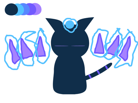 Drawing a wolf or cat using the palette colors  remix