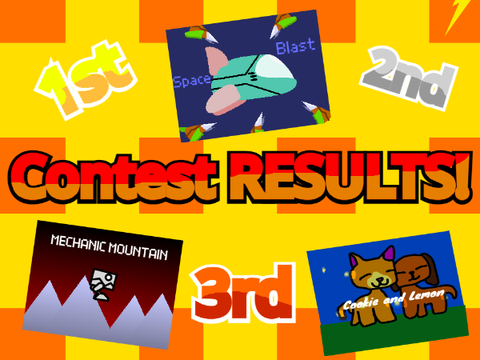 Game/animation contest RESULTS! #results #prize #winner #first #seconed #third #contest