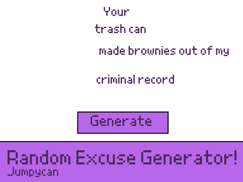 Random Excuse Generator