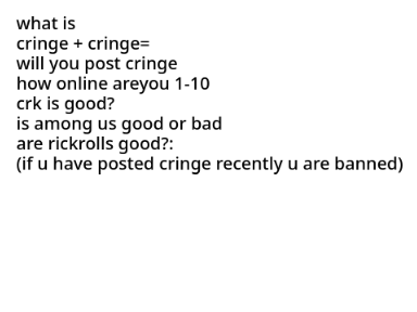 cringe police application remake