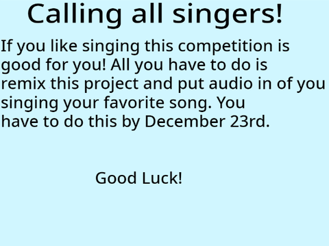 OPEN Singing Contest!  my entry