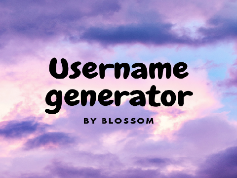 ↷ Username Generator  ↵