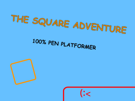 THE SQUARE ADVENTURE V1.1 (DEMO) || 100% Pen Platformer #pen #platformer #all #trending