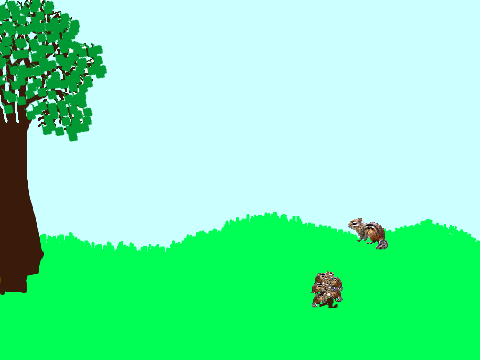 A chipmunk spring