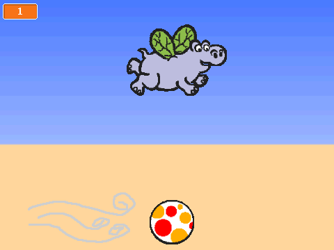 Hippo at the beach