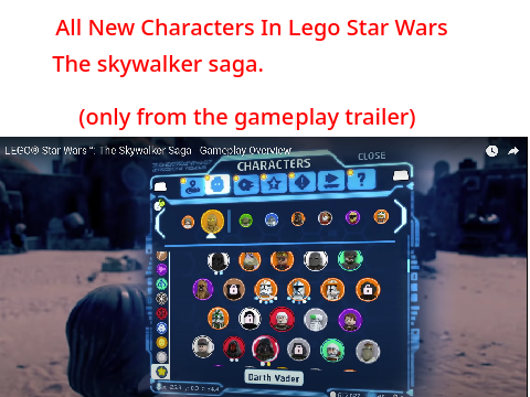 All new characters in lego star wars the skywalker saga.(gameplay trailer) 