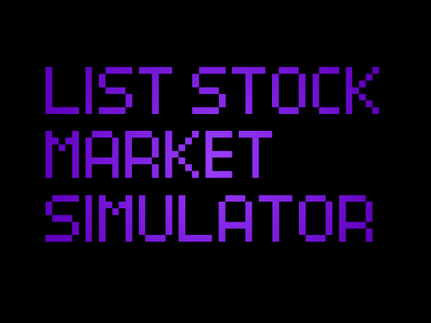 Code List Stock Market Simulator