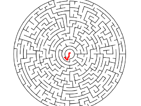 try to exit the labirint