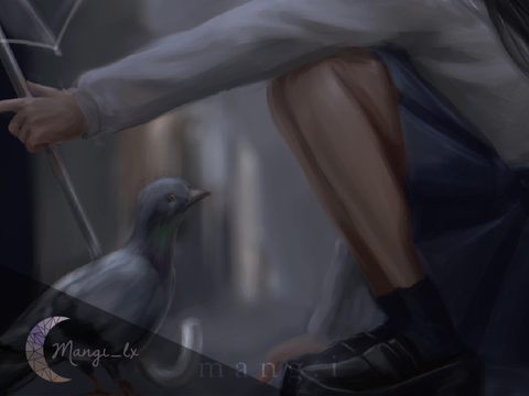 ‧『 鳩、雨傘、死神』‧　