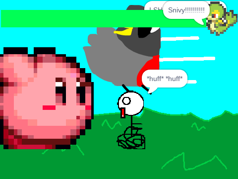 Add yourself running from a Giant Kirby! remix remix