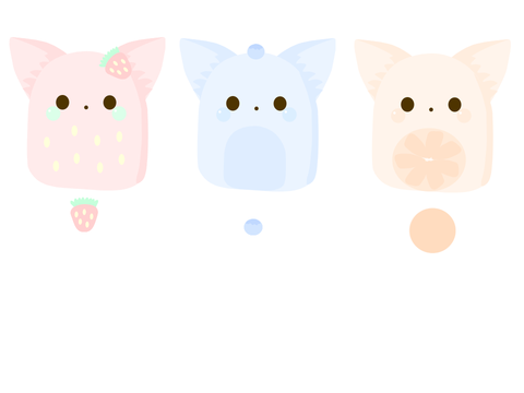 cute fruit cats