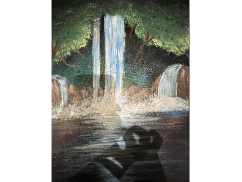 Random waterfall painting I did since my profile is basically dead