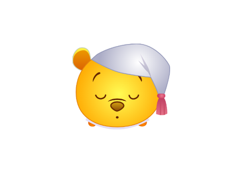 Good Night Pooh Tsum Vector Trace