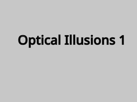 OPTICAL ILLUSIONS 1