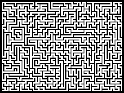 hard auto generated maze