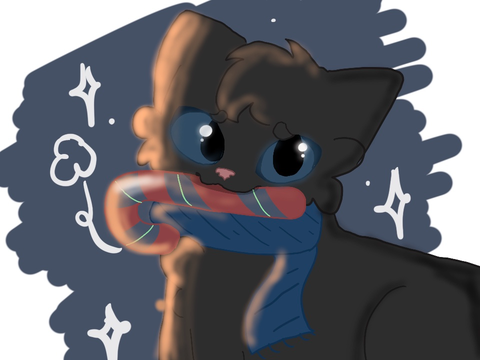 holiday cat + art :D
