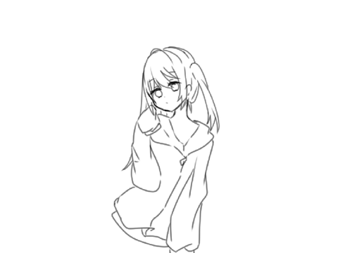 天使ちゃん(のつもり)ラフ