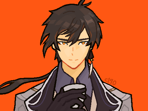 i draw zhongli for his bday