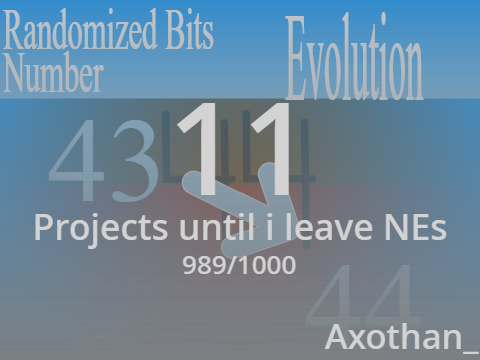 Randomized Bits Number Evolution [ 43 -> 44 | 26 bits ]