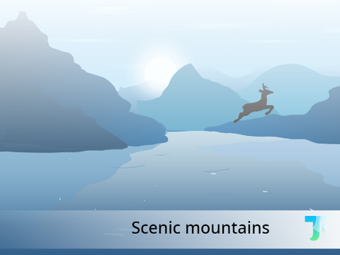 Scenic Mountains #art Parallax 