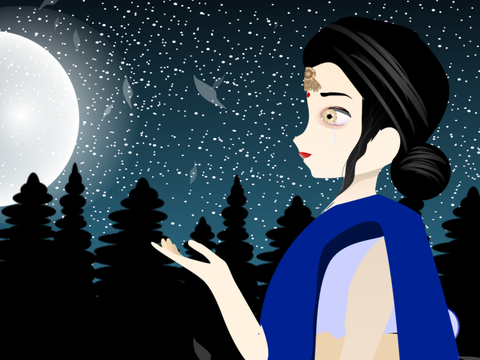 ✧  my moon ( vector art + parallax )