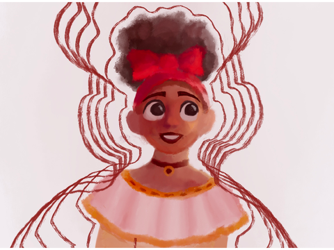 dolores madrigal “painting” :) - encanto