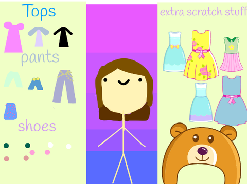 stick girl dress up { first time without help}