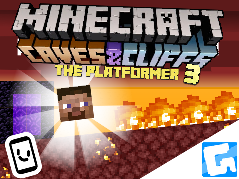 Minecraft Cave and Cliffs 1.18 platformer PART 3  #all #games #art #music