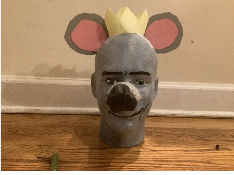 Rat king head model