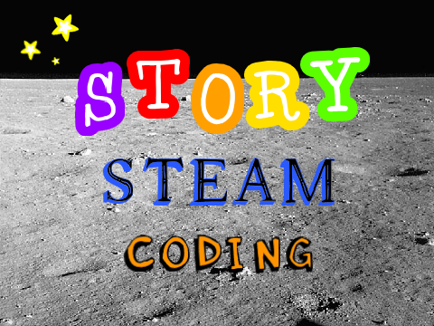 Story STEAM in space - spinning letters