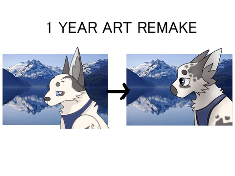 1 Year Art Re-draw!
