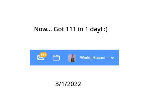 Mail Record! In 1 day...