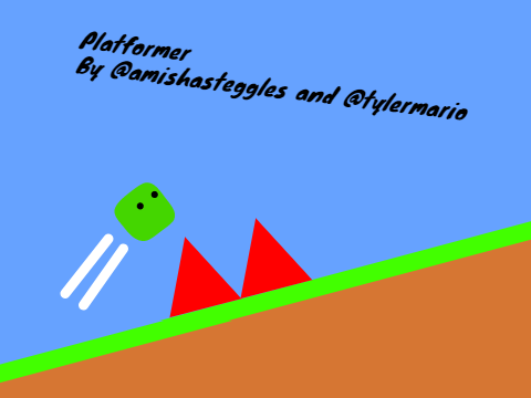 Green Cube's Adventure| A platformer Collab made with @AmishaSteggles
