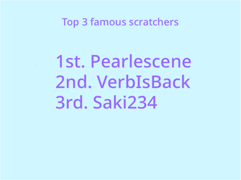 Top 3 famous scratchers ! Well done 