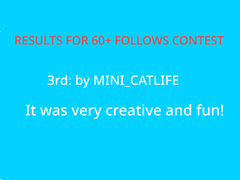 RESULTS FOR 60+ CONTEST!!