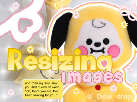 ꒰ ♡ Resizing Images [tutorial]
