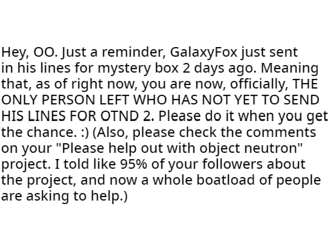 A Message for OBJECT_OFFICE
