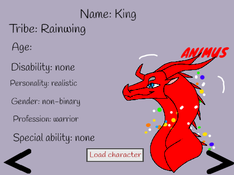 Wings of Fire Character save list