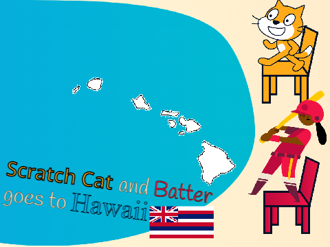 Scratch Cat and Batter goes to Hawaii