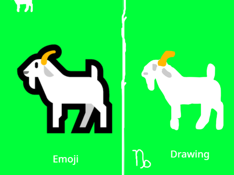 I tried to draw a goat