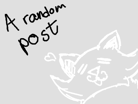 Cicatrice, no - A random post :]