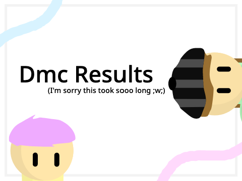 I KNOW IT'S BEEN A YEAR BUT HERE ARE THE DMC RESULTS AKJSJHD