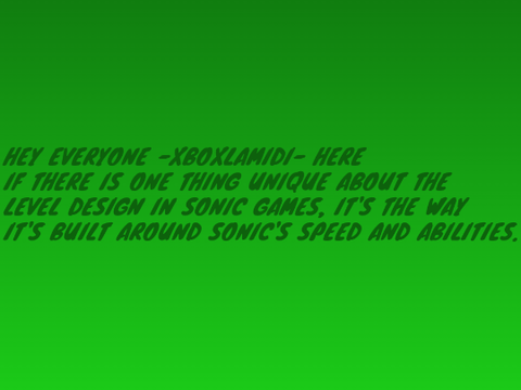 Some Ideas for Sonic Boost