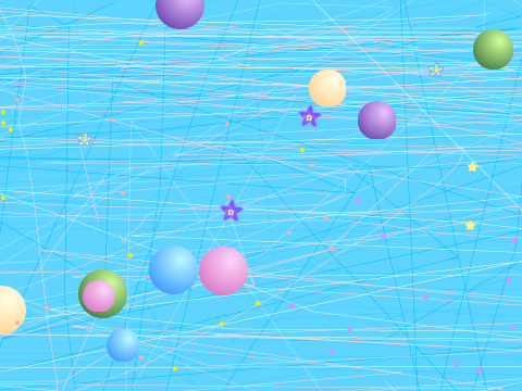 rainbow calming floaty picture