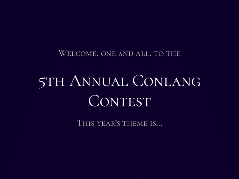 5th Annual Conlang Contest Announcement