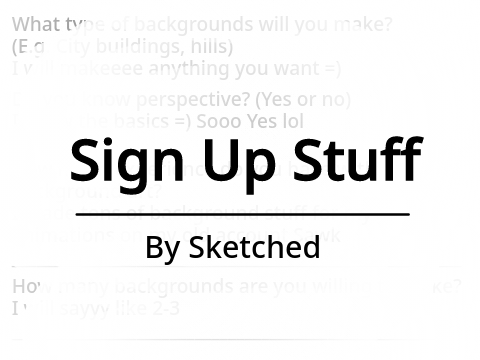Sign Up Thingy